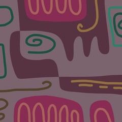 Abstract image for printing. Picture for modern interiors. The picture is painted by hand on a tablet. © neurostructure