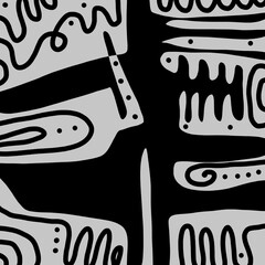 Abstract image for printing. Picture for modern interiors. The picture is painted by hand on a tablet. © neurostructure