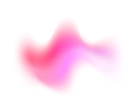 Soft pink purple gradient wave shape abstract design element on white background for graphic resources and creative projects transparent background