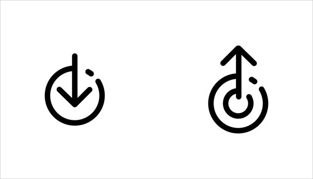 Power button icon with upward arrow symbolizing startup, boot process, activation, system launch, and power management. Black glyph vector isolated on white background.	
