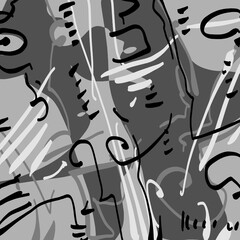 Abstract image for printing. Picture for modern interiors. The picture is painted by hand on a tablet. © neurostructure