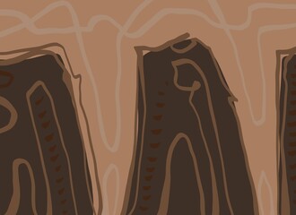 Abstract image for printing. Picture for modern interiors. The picture is painted by hand on a tablet. © neurostructure