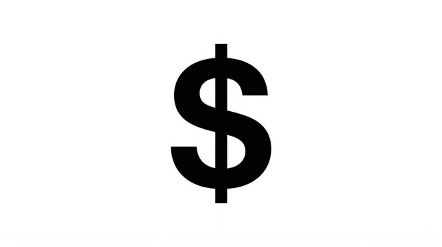 Dollar currency symbol isolated on white background