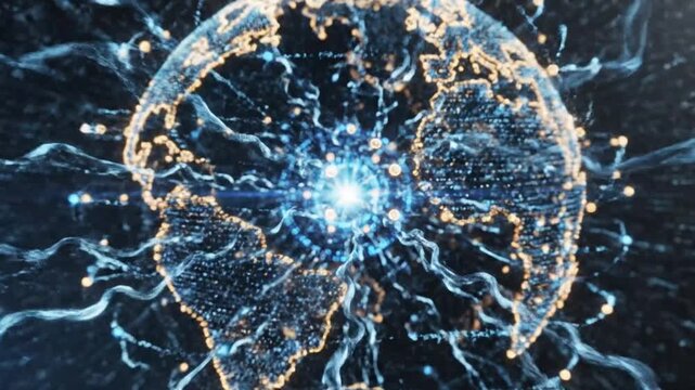Global fintech network enables digital payment and online transactions worldwide