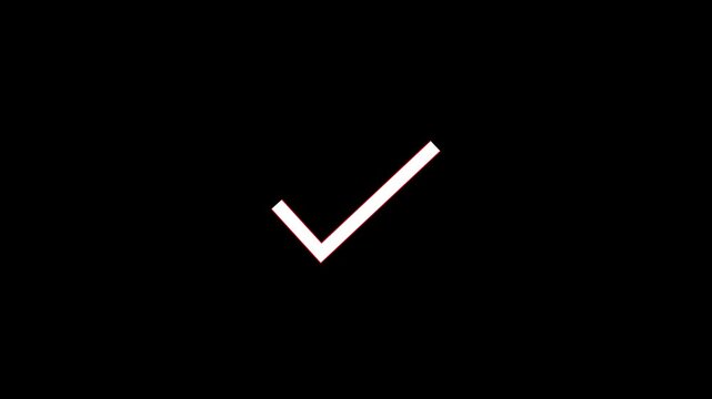 thikmaek animation video,correct sign and approval symbol animation on white background. animated checkmark for success.