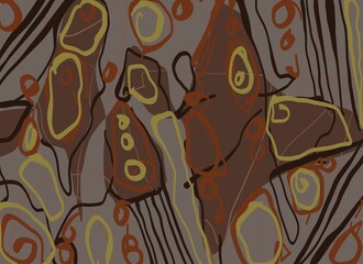 Abstract image for printing. Picture for modern interiors. The picture is painted by hand on a tablet. © neurostructure