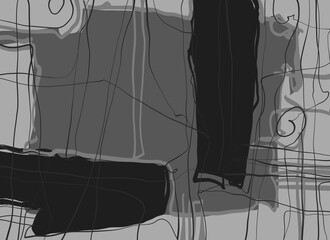 Abstract image for printing. Picture for modern interiors. The picture is painted by hand on a tablet. © neurostructure