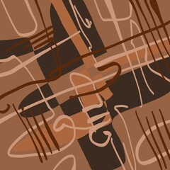 Abstract image for printing. Picture for modern interiors. The picture is painted by hand on a tablet. © neurostructure