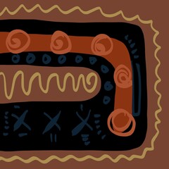 Abstract image for printing. Picture for modern interiors. The picture is painted by hand on a tablet. © neurostructure