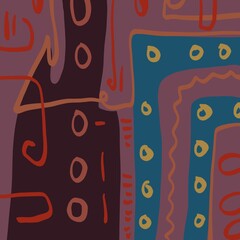Abstract image for printing. Picture for modern interiors. The picture is painted by hand on a tablet. © neurostructure