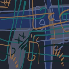 Abstract image for printing. Picture for modern interiors. The picture is painted by hand on a tablet. © neurostructure