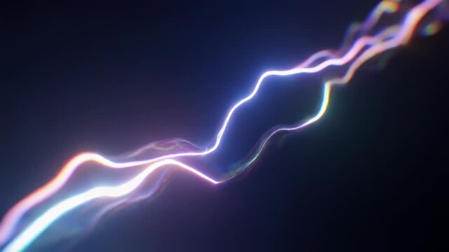 abstract fluid motion neon light waves animation