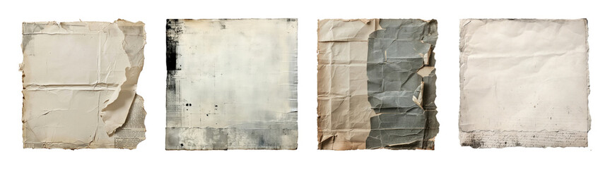 Fototapeta na wymiar PNG Vintage textured papers on transparent background