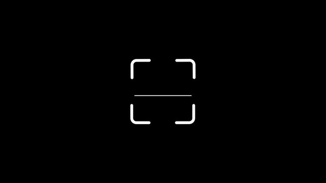 scanner icon animation isolated scanner neon shine icon animation .fingerprint biometric scanning animation. scanning animation showing neon fingerprint icon .4 k animation
