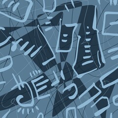 Abstract image for printing. Picture for modern interiors. The picture is painted by hand on a tablet. © neurostructure