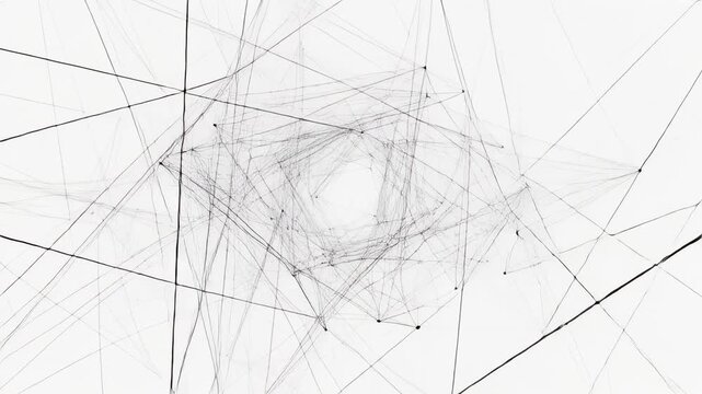 Abstract geometric lines forming dynamic motion patterns