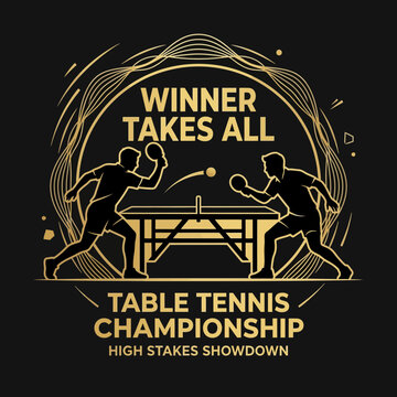 Dynamic Table Tennis Championship High Stakes Showdown Graphic Design