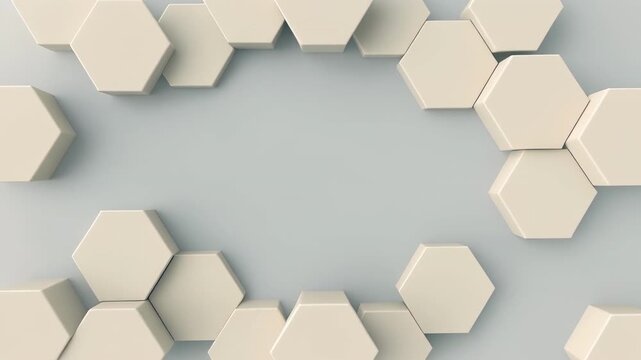 abstract geometric shapes shifting in soft light