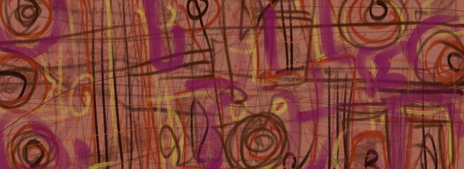 Abstract image for printing. Picture for modern interiors. The picture is painted by hand on a tablet. © neurostructure