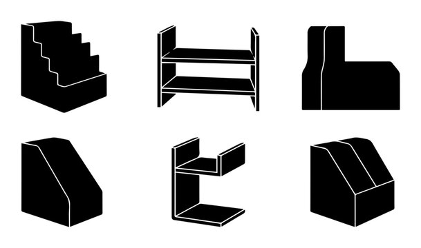 Corner, edge, and angle brackets, metal profiles, industrial connectors, 6 shapes