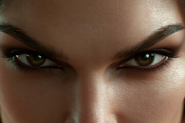 Fototapeta premium Intense, detailed close-up of eyes