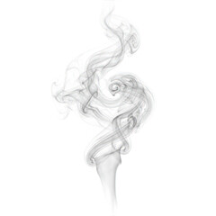 Fototapeta premium Swirling white smoke plume