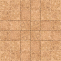 Fototapeta premium TERRACOTTA FLOOR WITH SQUARE SHAPED - Tiles seamless texture useful for rendering applications