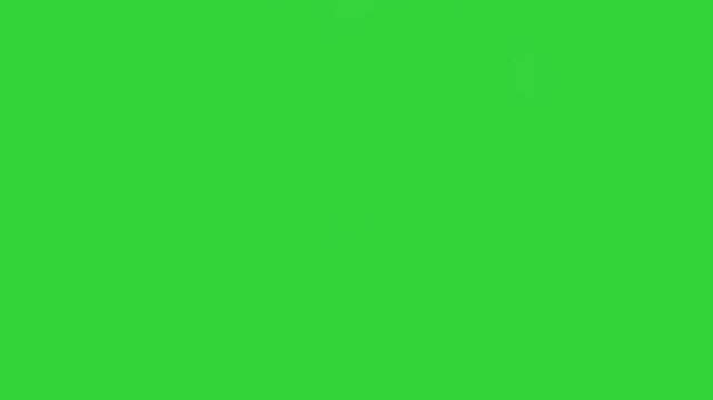 Small realistic white smoke puff burst rising from bottom green screen overlay