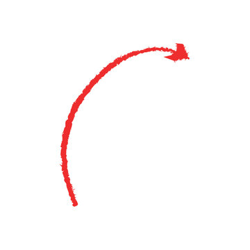 Red arrow pointing to the right on a white background