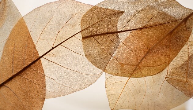 nature abstract of flower petals beige transparent leaves with natural texture as natural background or wallpaper macro texture neutral color aesthetic photo with veins of leaf botanical design