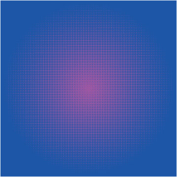 Halftone dot pattern background with blue and pink gradient