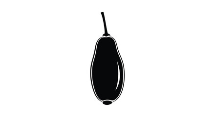 Goji berry with stem black silhouette on white background © MD RIPON