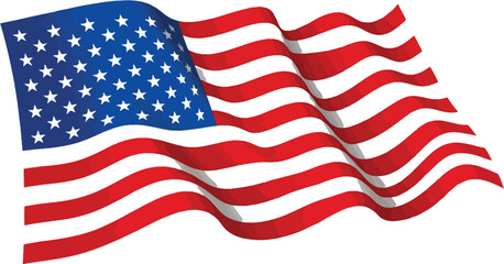 Obraz premium Labor day patriotic graphic american flag with stars and 'happy labor day' text