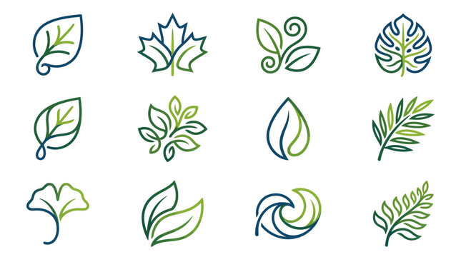 Elegant Abstract Leaf Logo Design with Smooth Flowing Lines for Brand Identity and Eco Friendly Concepts