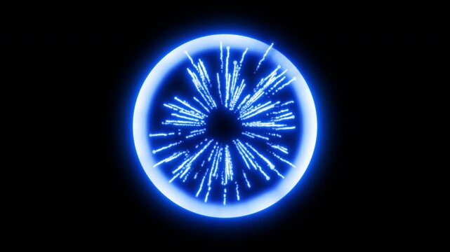 Bright Blue Magic Circle Energy Burst Animation