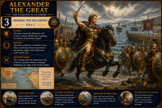 Alexander the Great Crosses the Hellespont in 334 BC &ndash; Historical Infographic