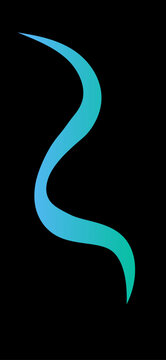 Gradient swirl shape with blue and green colors