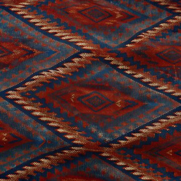 Navy blue wool kilim geometric aztec textured pattern background