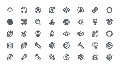 Fototapeta premium Various science and technology icons.