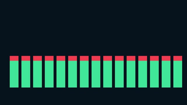 Minimalist digital progress bar animation, loading status indicator for ui abstract data processing motion
