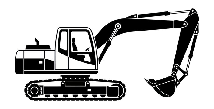 Excavator Crawler Vector Illustration