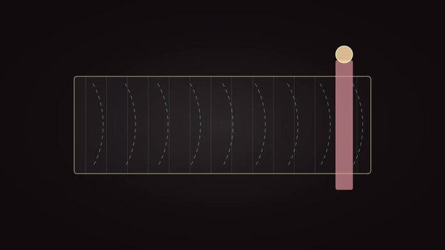 Minimalist data loading progress bar animation with scanning motion for ui ux interface