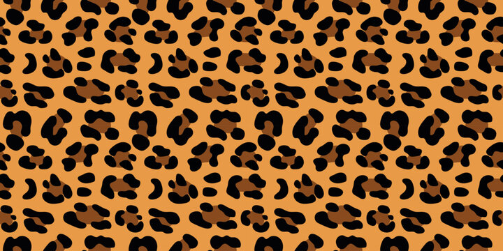 Tiger Animal Print Seamless Pattern Vector Illustration