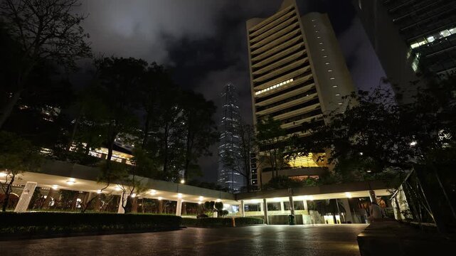 Chater Garden, Two International Finance Centre, night lapse