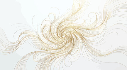 Fototapeta premium Abstract golden swirl of flowing lines