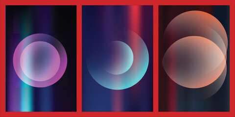 Abstract Blue Space Sphere Vector Background with Glowing Glass Circle Digital Technology Light and Futuristic Illustration Design on Black Backdrop © Garapic