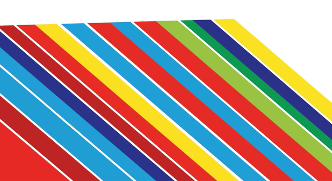 Colorful diagonal striped pattern background.