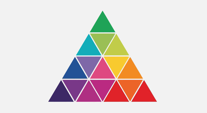 Colorful triangle prism shape design.
