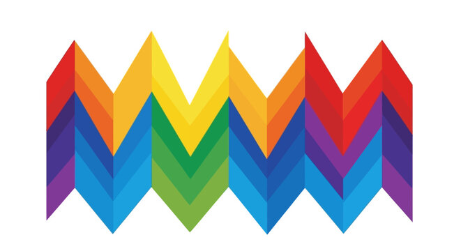 Colorful zigzag pattern background texture.