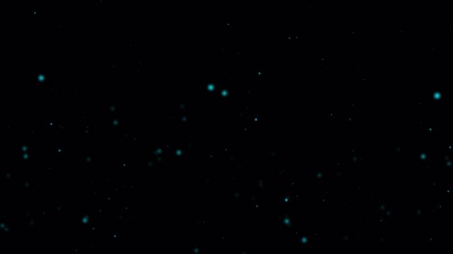 Abstract digital glitch overlay with glowing particles and data corruption effects.